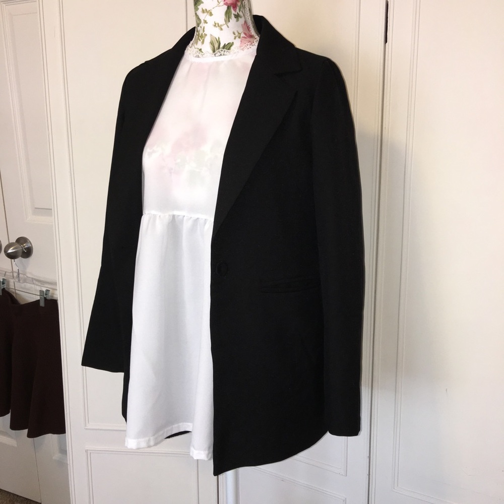 Black Buttoned Suits Jacket - Picture 3 of 5